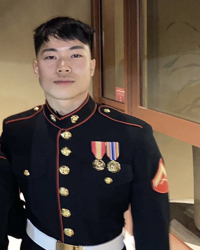 TimeBuilt Solutions founder in Marine Corps dress uniform